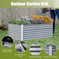 6X3X2Ft Galvanized Raised Garden Bed, Outdoor Planter Garden Boxes Large Metal Planter Box For Gardening Vegetables Fruits Flowers, Silver Silver Garden & Outdoor Steel