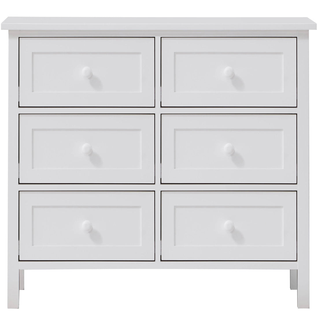 White 6 Drawer Dresser White Bedroom Wood