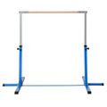 Soozier Gymnastics Bar For Kids, Adjustable Height Gym Bar, Junior Training Kip Bar For Home, Built For Kids 3 Years, Blue Blue Steel