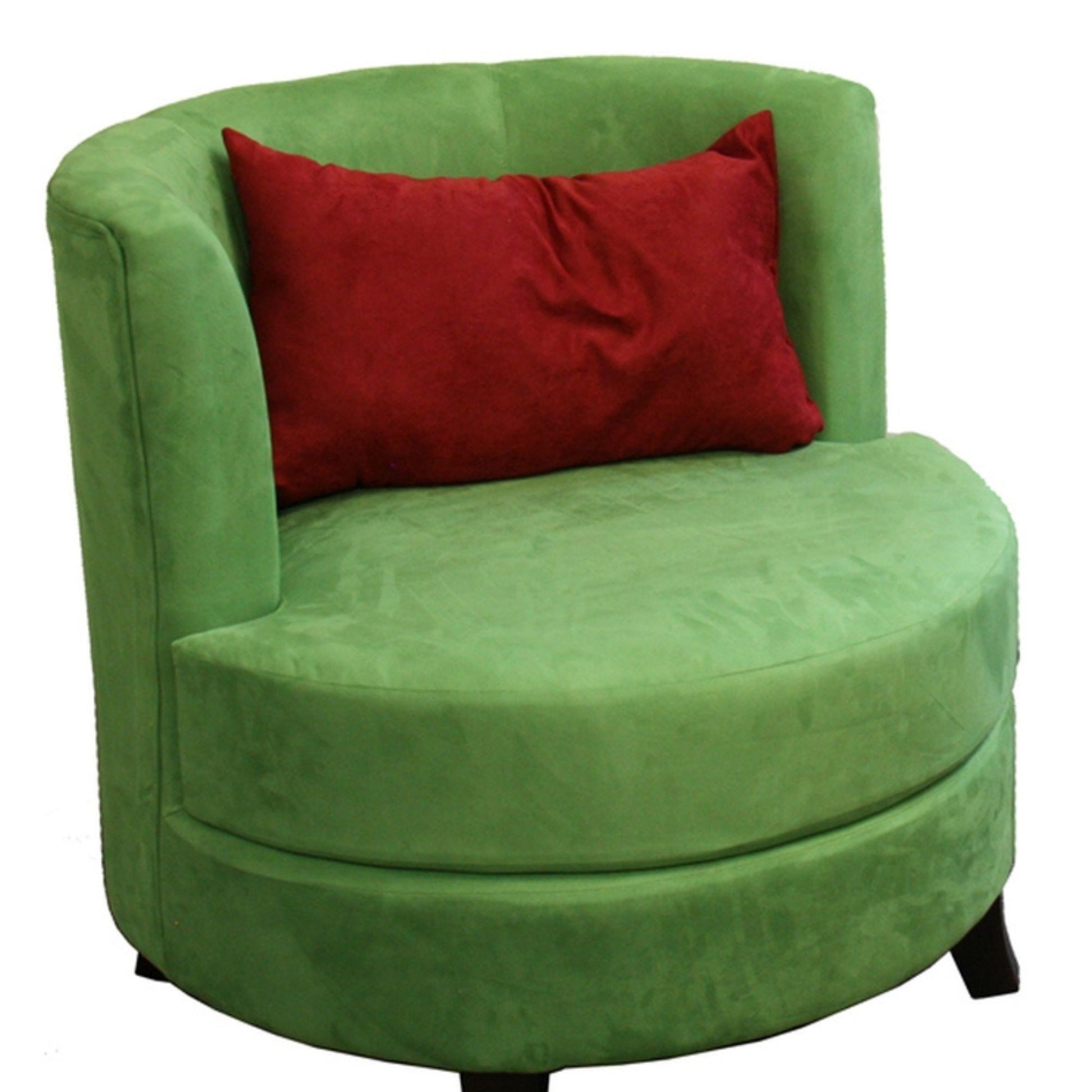 30.5" Tall Accent Chair With Pillow, Green Green Wood