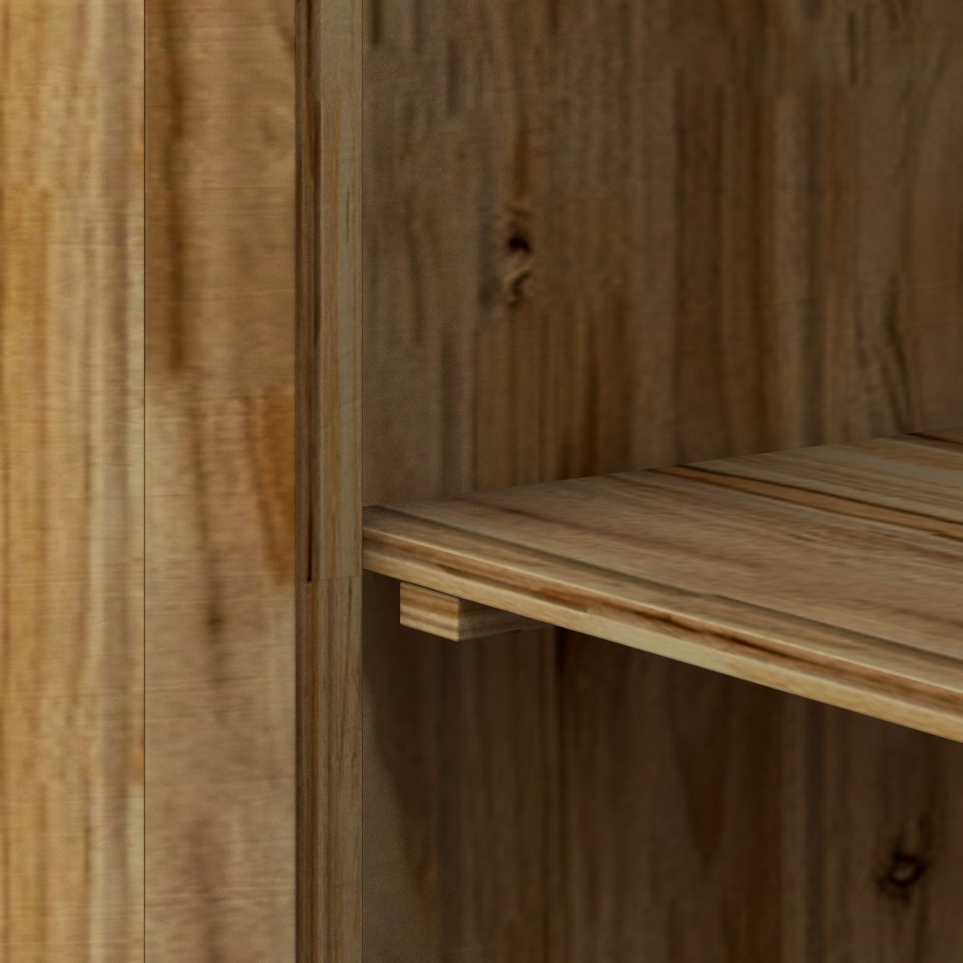 Outsunny Wooden Garden Shed, Outdoor Storage Cabinet With Waterproof Galvanized Metal Roof, Narrow Tool Shed With 3 Shelves And Lockable Door, Natural Natural Wood