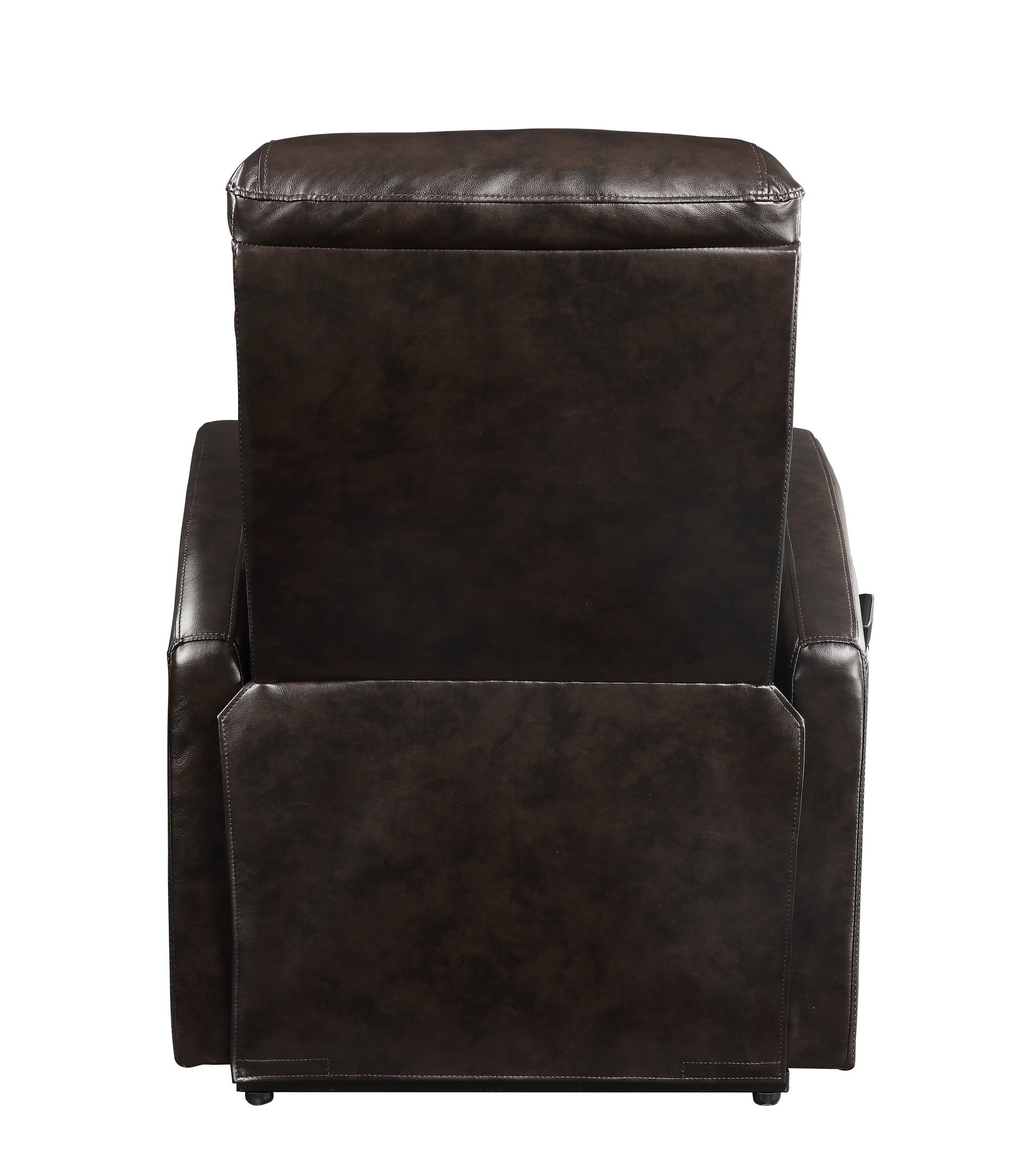 Espresso Power Lift Recliner Espresso Faux Leather Manual Push Button Metal Primary Living Space Tight Back Push Button Square Arms Wood Fabric