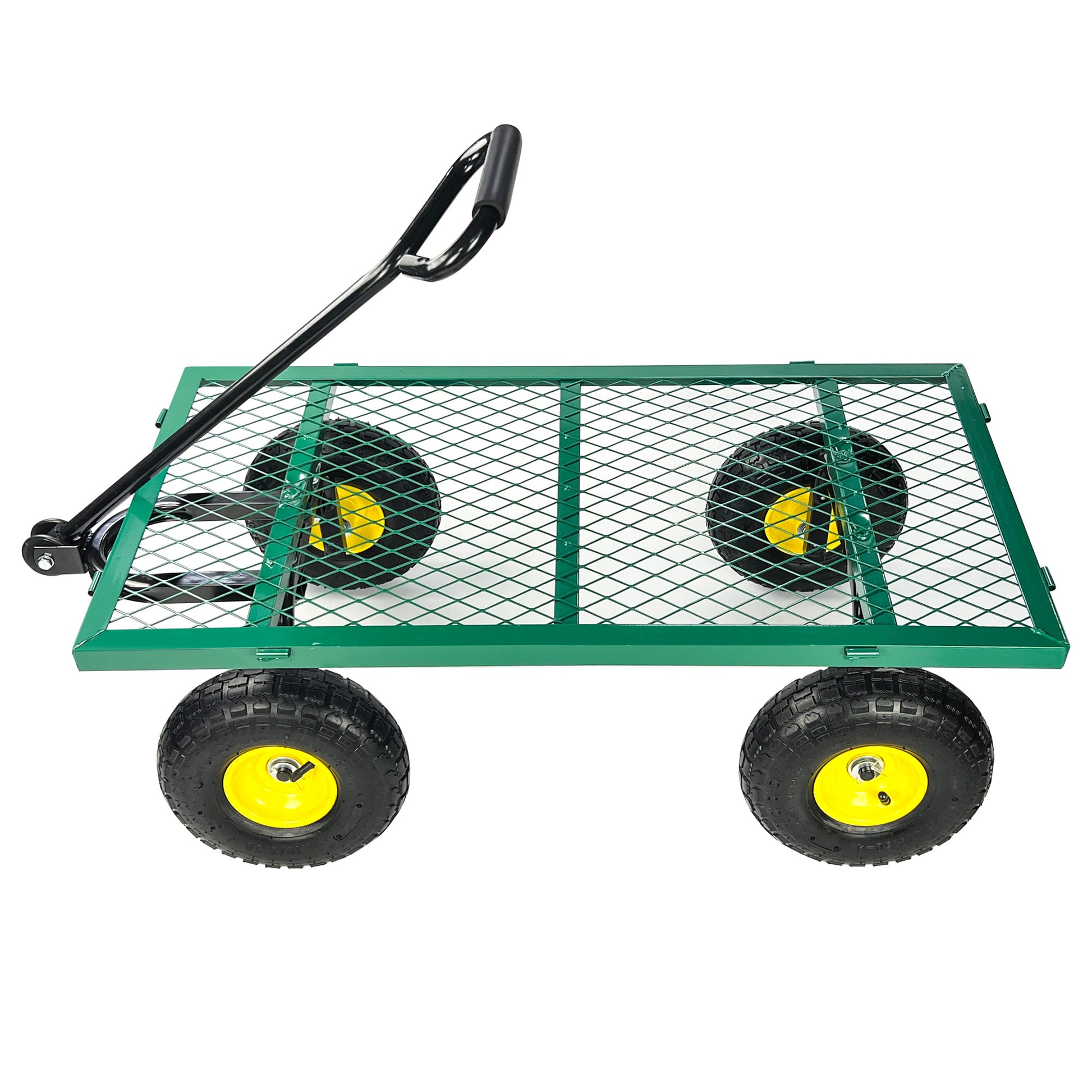 Wagon Cart Garden Cart Trucks Make It Easier To Transport Firewood Maximum Static Load Is 880 Lbs. Green Garden & Outdoor Metal