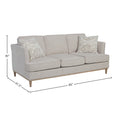 Sofa With 3 Reversable Cushions And 2 Pillows Off White Upholstered 3 Seat