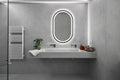 20X32Inch Bathroom Led Classy Vanity Mirror With Focused Backplane,Black Aluminum Alloy Frame,High Lumen,Dimmable Touch,Wall Switch Control, Anti Fog ,Cri 95 Adjustable 3000K 4500K 6000K ,Ip54 Waterp Black And Silver Glass