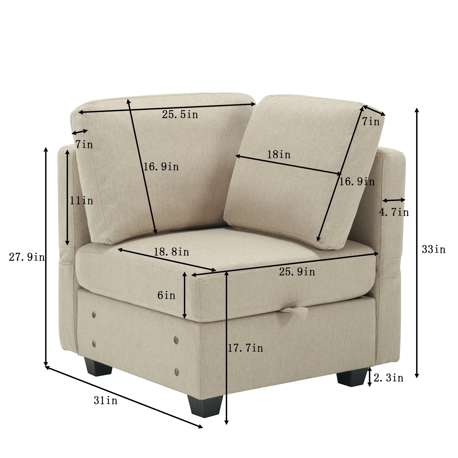 Modular Sectional Sofa With Storage Seat Oversized U Shaped Couch With Reversible Chaise Sofa Set With Ottoman,Ultimate Comfort 6 8 Seater Couches With Adjustable Arms And Backs For Living Room Beige Beige Polyester 6 Seat
