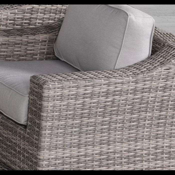 Elegant Fully Assembled Swivel Patio Chair With Luxurious Cushions Perfect For Outdoor Relaxation Grey,Grey Mix Wicker