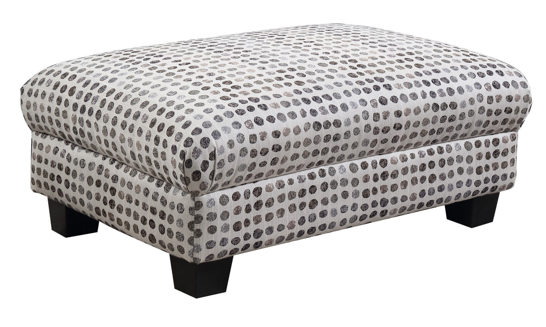 Andie Ink Dot Ottoman White Foam Engineered Wood