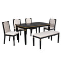 6 Piece Kitchen Dining Table Set, 60