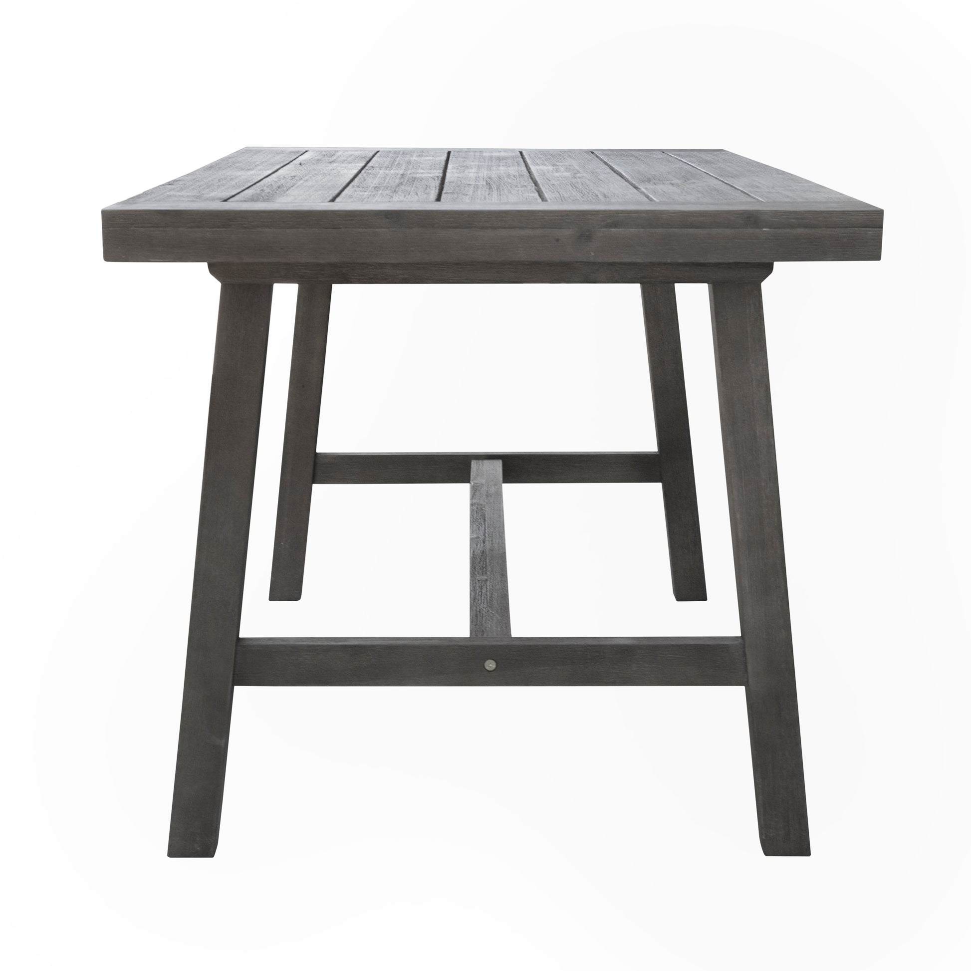 Renaissance Outdoor Patio Picnic Dining Table Grey Acacia Wood