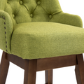 Coolmore Bar Stools Set Of 2 Counter Height Chairs With Footrest For Kitchen, Dining Room And 360 Degree Solid Wood Legs Swivel Bar Stools Set Of 2 Olive Linen Olive Foam Linen