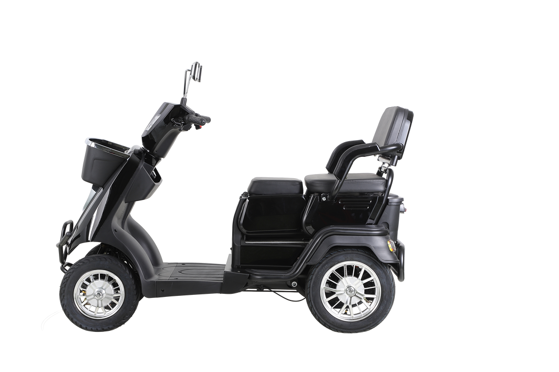 Heavy Duty 4 Wheel Mobility Scooters For Seniors & Adults 500Lbs Capacity Black Abs Pc