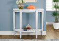 Accent Table, Console, Entryway, Narrow, Sofa, Living Room, Bedroom, White Laminate, Contemporary, Modern White Particle Board