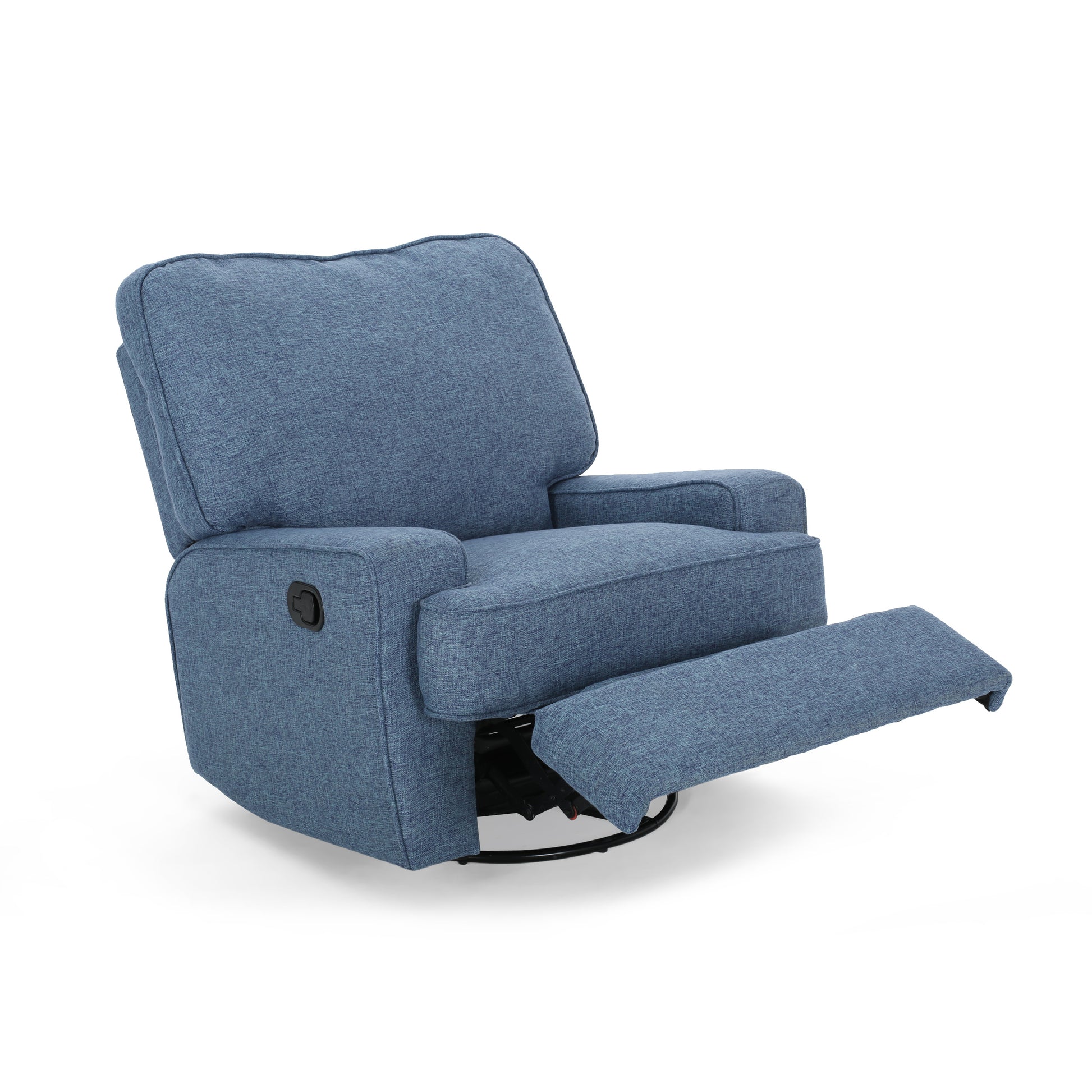 36" Wide Manual Standard Recliner Navy Blue Fabric