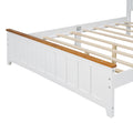 Queen Size Wood Platform Bed Wooden Slat Support, Vintage Simple Bed Frame With Rectangular Headboard And Footboard, White Box Spring Not Required Queen White Wood