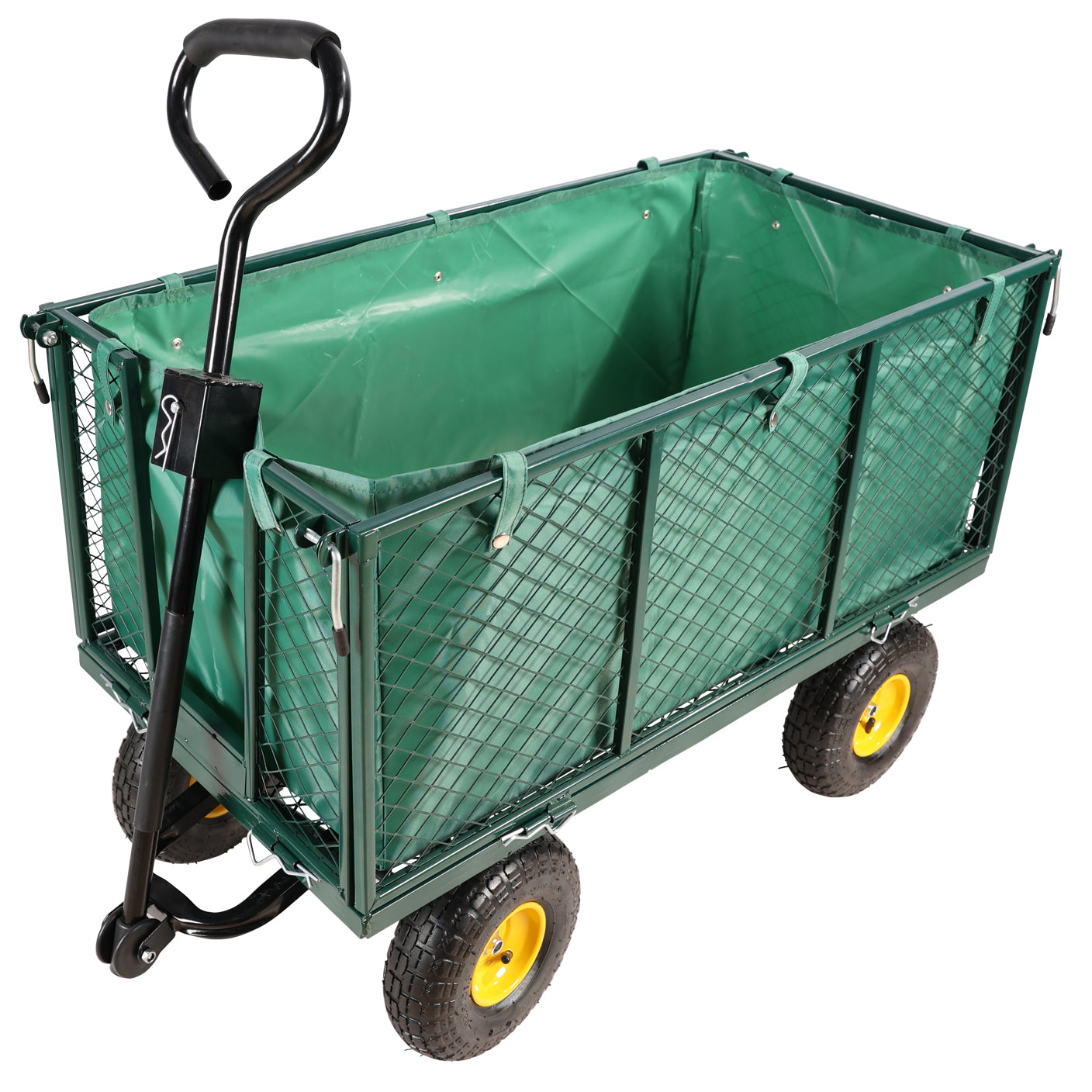 Flower Cart Garden Flower Cart Is Easier To Transport Firewood Green Cloth Bag Green Iron,Oxford Fabric