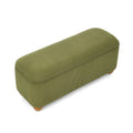Flannelette Fabric Storage Ottoman Bench, Cushioned Bed End Ottoman Bench With Storage And Seat, Suitable For Bedrooms, Living Rooms, And Entrance Passages Green 41.73