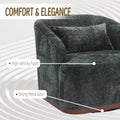 Coolmore Swivel Barrel Chair, Comfy Round Accent Sofa Chair For Living Room, 360 Degree Swivel Barrel Club Chair, Leisure Arm Chair For Nursery, Hotel, Bedroom, Office, Lounge Emerald Boucle Emerald Primary Living Space Foam Boucle