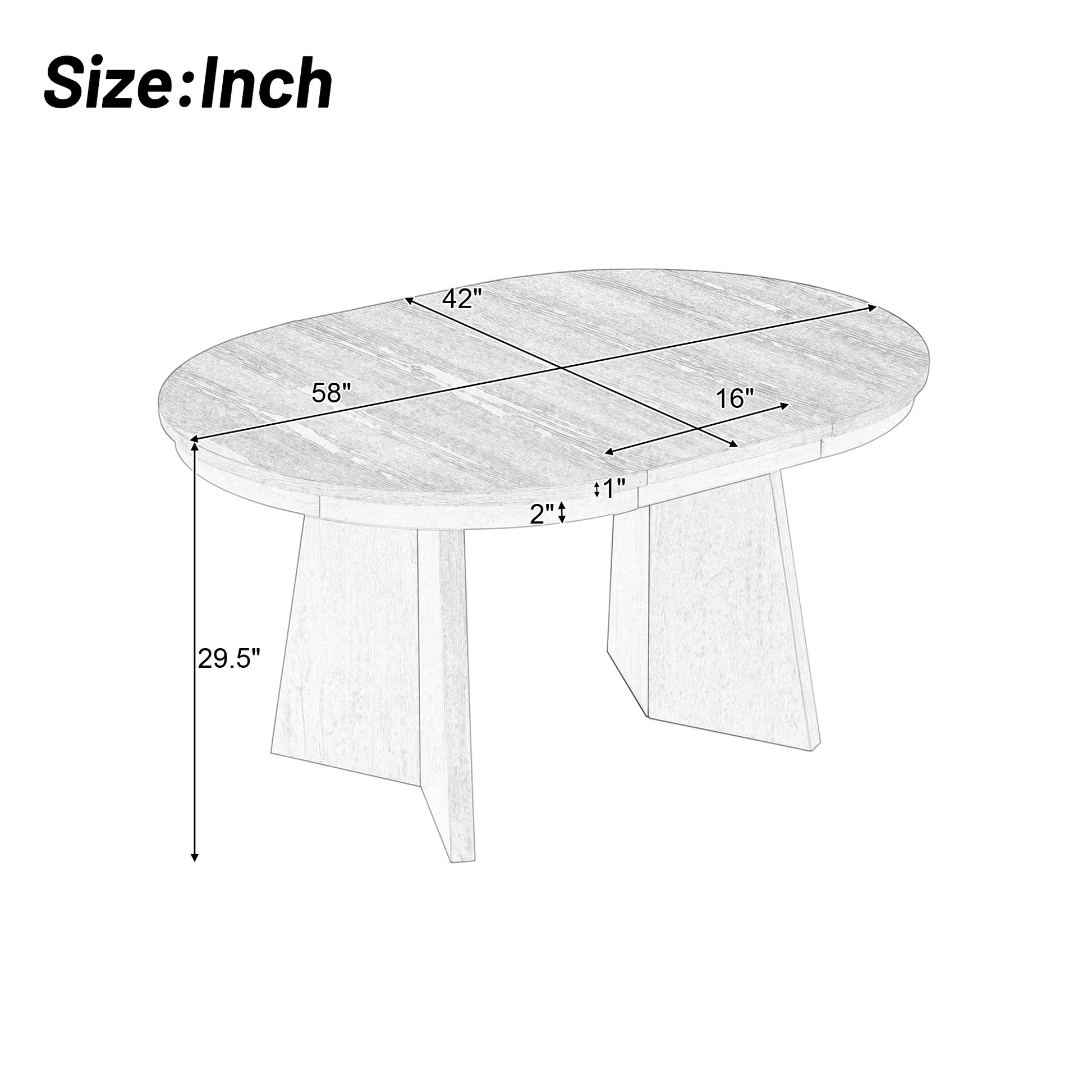 Retro Extendable Dining Table With A 16 Inch Middle Leaf For Dining Room And Kitchen Natural Wood Wash Natural Wood Wash Solid Wood Mdf