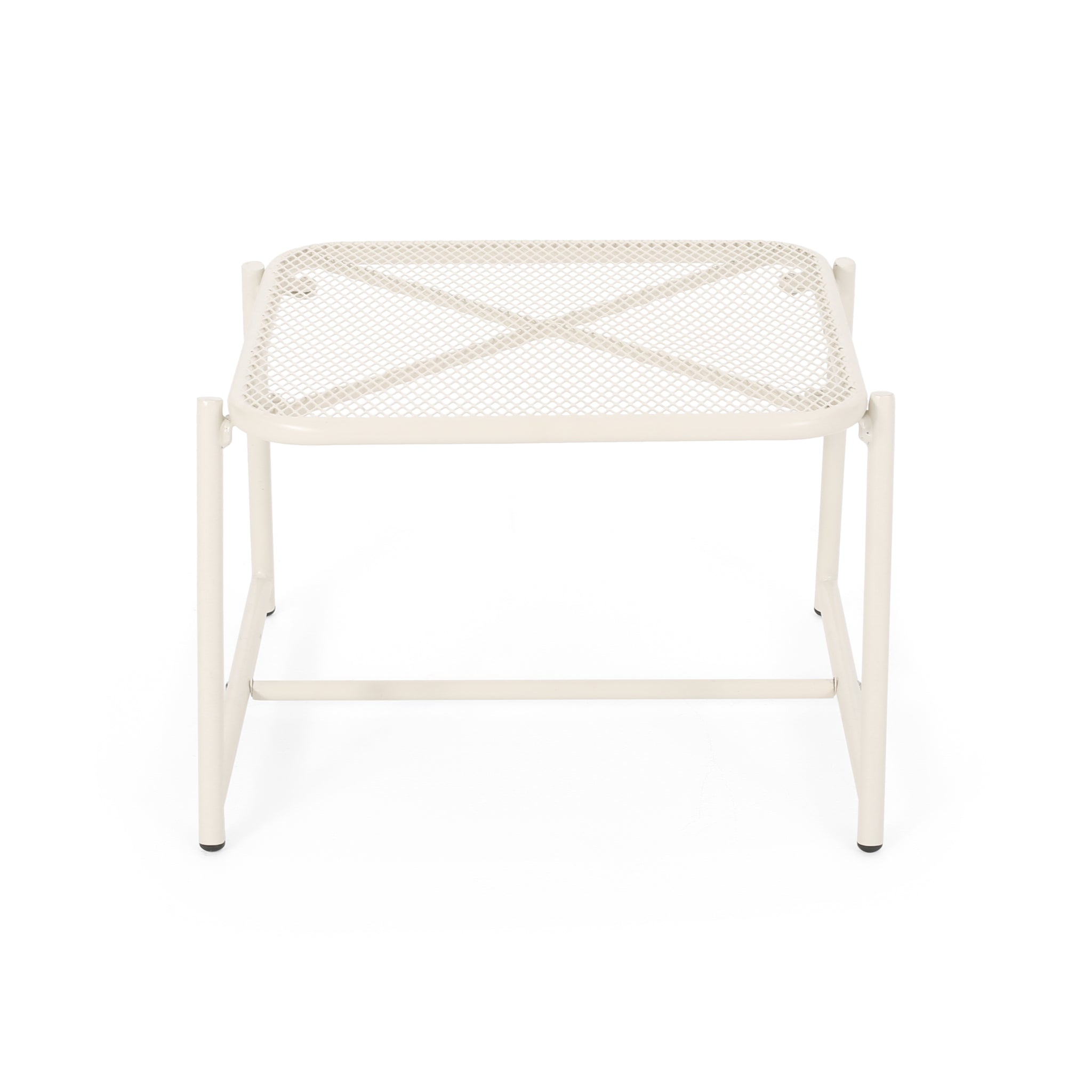 Kincaid 13"H Side Table Matte White Iron