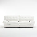 Cloud Style Sofa, Teddy Velvet Fabric, Comfy Padded Cloud Couch For Living Room, Apartment White Light Brown Velvet Wood Primary Living Space Modern Polyester 2 Seat