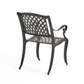 Cayman Arch Mesh I Chair Set Of 2 Black Aluminium