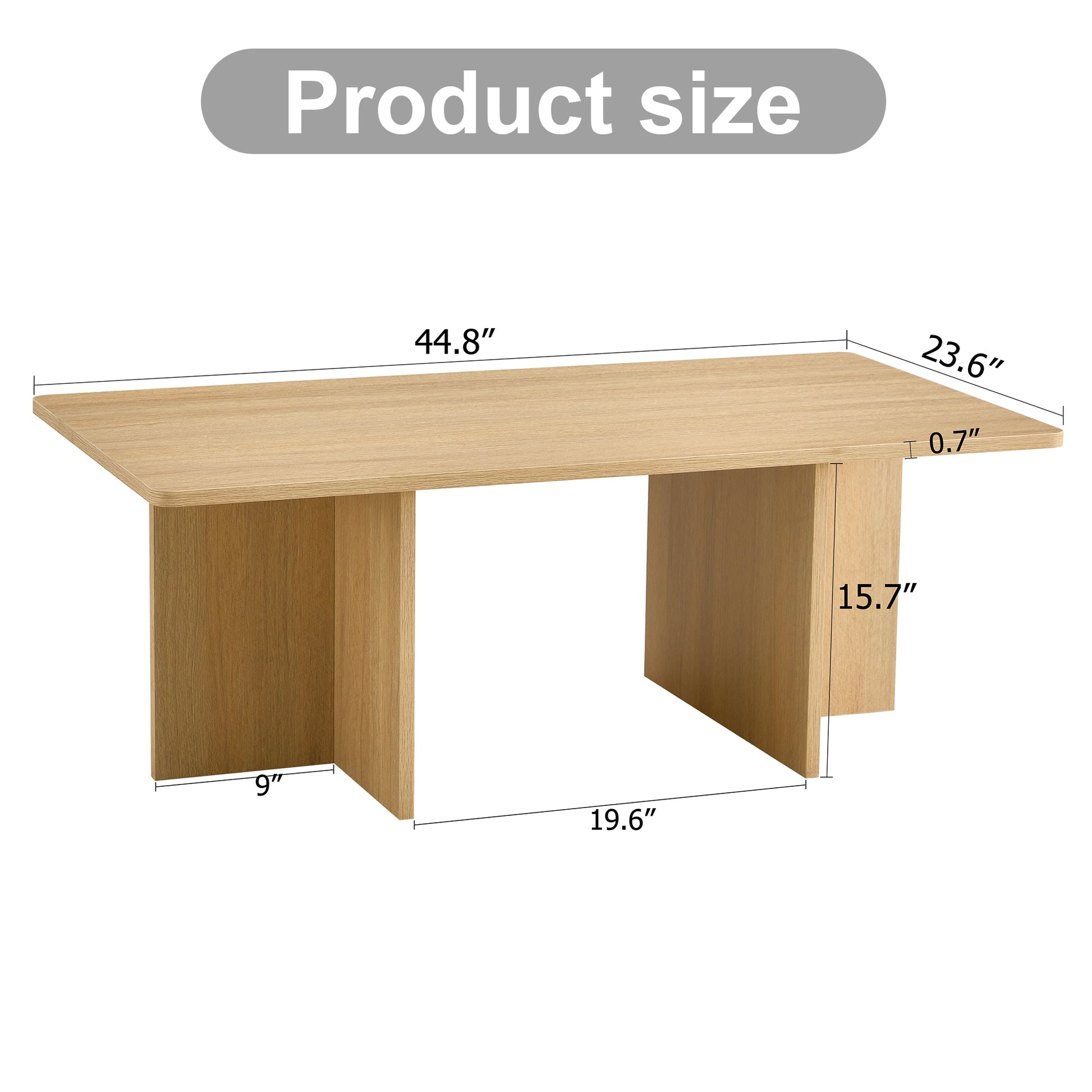 A Modern And Practical Wood Colored Coffee Table. The Coffee Table Is Made Of Medium Density Fiberboard Material And Is Suitable For Living Rooms, Bedrooms, And Study Rooms. Ct 2O Wood Mdf