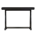 48 Inch Rustic Vintage Console Tablefarmhouse Style Entryway Table With Open Shelf And Sturdy Construction For Entryway And Living Room Black Black Distressed Finish Primary Living Space Antique,Rustic,Vintage Open Storage Console Tables Brushed