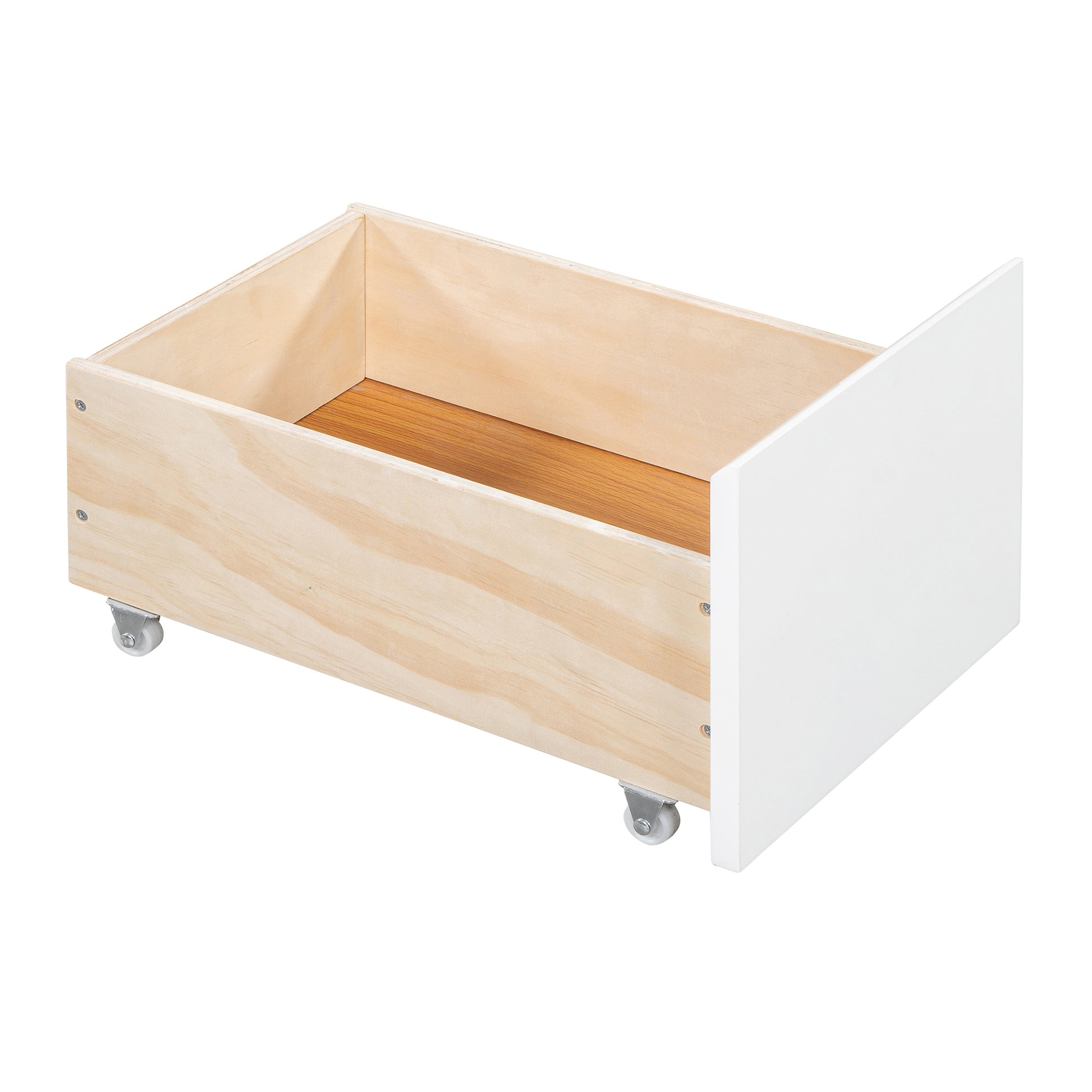 Twin Size Murphy Bed With Drawers, Cabinets And Usb Ports,White Twin White Mdf Lvl