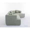 And Upgraded Extended Edition Modular Sofamodern Minimalist Style Sofa, Upholsteredfree Combination, Round Fiber Fabric, Anti Wrinkle Fabric,Dimension Extension,Green Green Polyester Primary Living Space Medium Soft Tight Back Modern Flared Arms Fiber