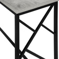 Accent Table, Console, Entryway, Narrow, Sofa, Living Room, Bedroom, Grey Laminate, Black Metal, Contemporary, Modern Grey Metal