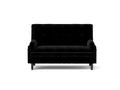 Black 2 Seater Sofa Sleeper With Recline Fuction Black Velvet Metal Primary Living Space Medium Soft Loose Back Pillow Top Arms Foam Fabric Metal 2 Seat