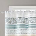 Printed And Pieced Rod Pocket Valance Aqua 50X18