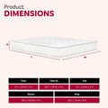 Premium 9 In. Medium Pocket Bed In A Box Spring Mattress Queen Size, White White Bedroom Contemporary Foam Polyester Queen