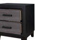 Soluto Grey And Black Nightstand Black Gray Solid Wood Mdf