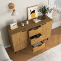 Sideboard Buffet Cabinet With Storage, Wood Coffee Bar Cabinet, 47.2