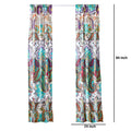 Vana 84 Inch Window Curtains, Decorative Paisley Print Design, Rod Pockets Multicolor Polyester