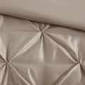 7 Piece Tufted Comforter Set Taupe King King Taupe Polyester