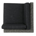 Puerta Corner Sofa & Coffee Table Black Gray Fabric