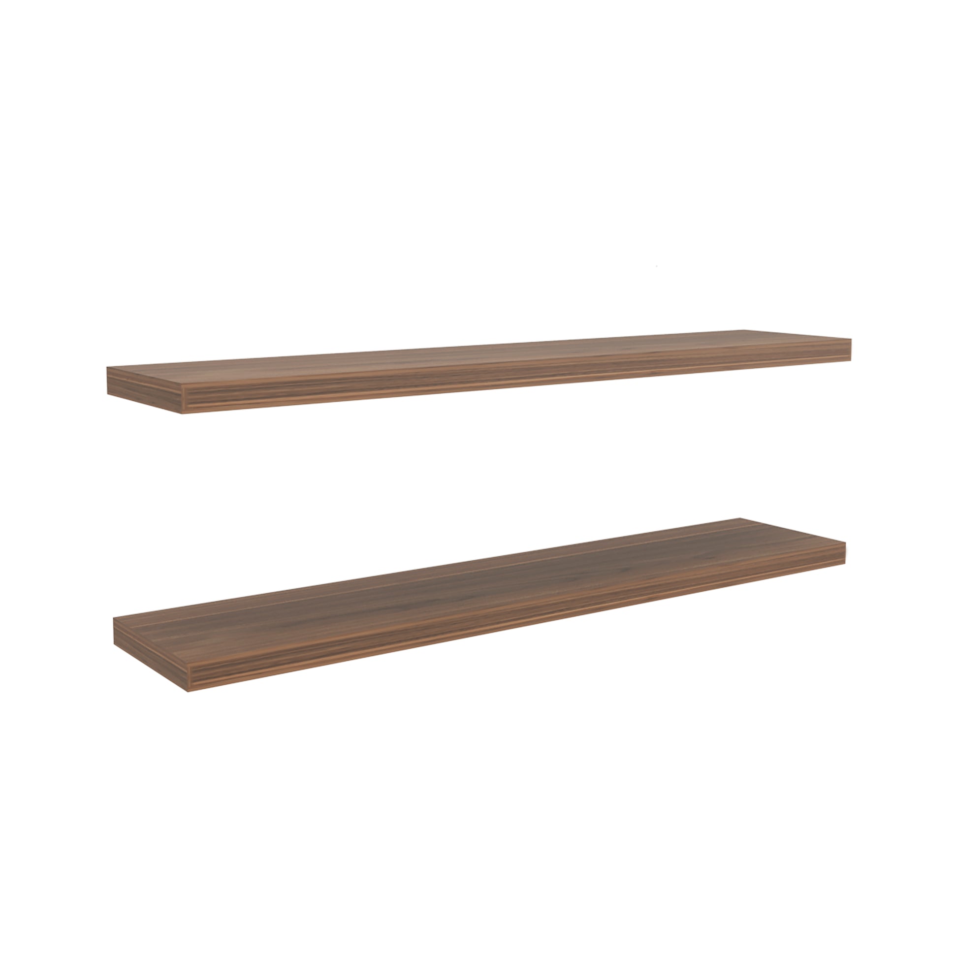Ecco 47" Wide Floating Shelves Set Of 2, Shelves For Wall Decor For Bedroom, Bathroom Storage Shelves, Book Shelves For Living Room 2 Or Less Mahogany Horizontal Primary Living Space Open Back