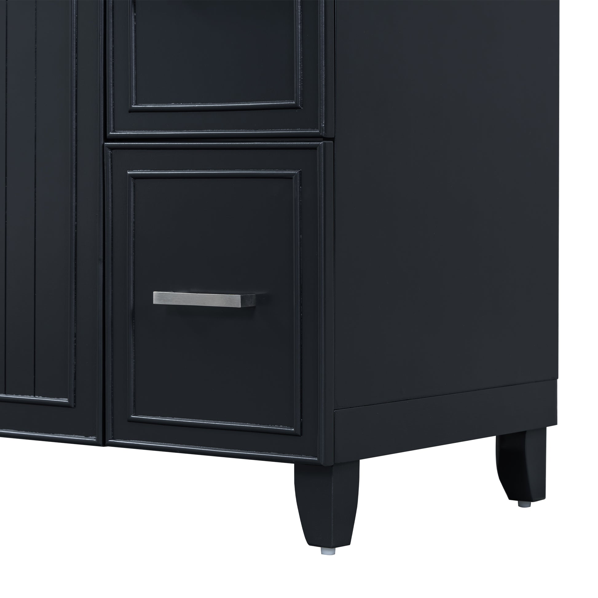 36" Bathroom Vanity Cabinet With Sink Top Combo Setblack ,Single Sink,Shaker Cabinet With Soft Closing Door And 3 Drawers Black Bathroom Solid Wood Mdf Resin