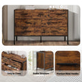 Wood Dresser With 7 Drawers, Wooden Storage Closet For Bedroom, Solid Clothes Cabinet With Sturdy Steel Frame, 48.58