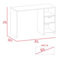 Omma Computer Desk, One Drawer, Two Shelves Grey Computer Desk Office Modern Freestanding Rectangular Open Storage Desk Rectangular Particle Board Engineered Wood