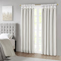 Twist Tab Total Blackout Window Curtain Panel Only 1 Pc Panel White Polyester