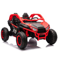 24V Two Seater Kids Ride On Utv W Parents Control,20In Seat Width,400W Super High Power,Four Wheel Suspension,Bluetooth,Mp3,Usb,Led Light,Horn,Rear Storage Space,Speeds 3.73 4.97Mph For Kids Aged 3