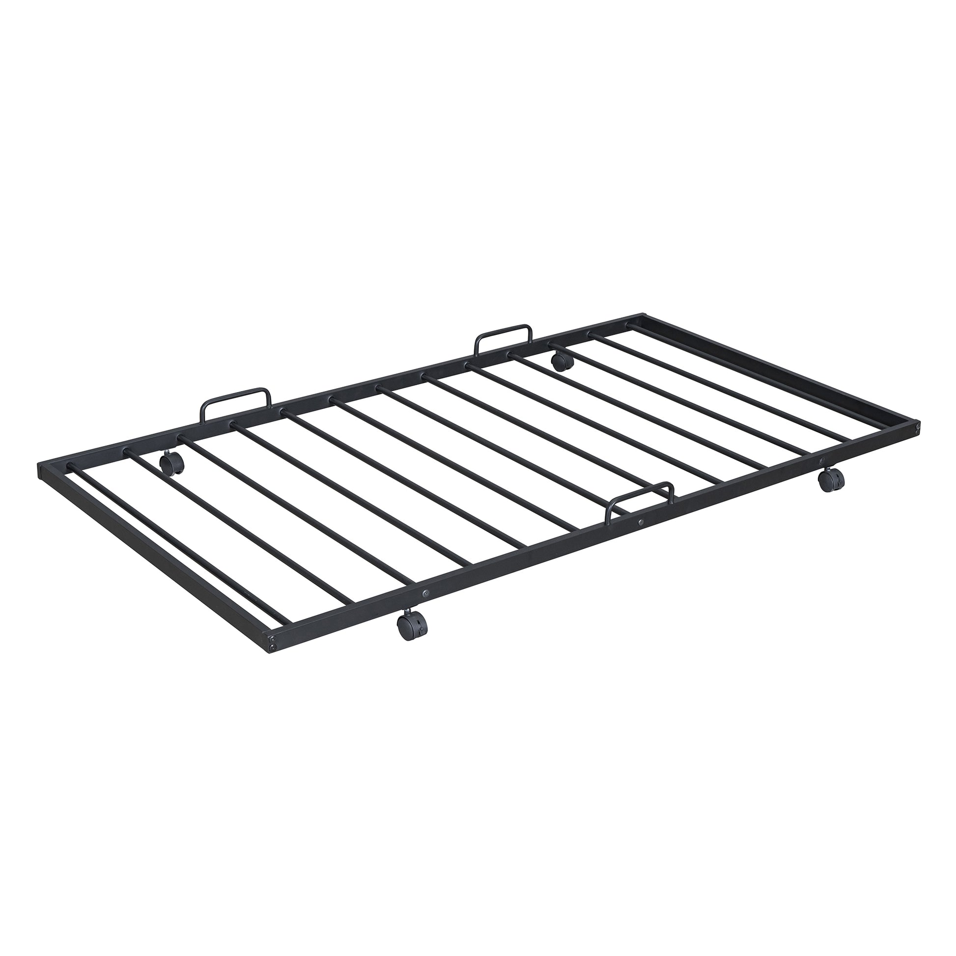 Full Size Metal House Bed With Trundle, Black Full Black Metal