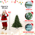 8Ft Christmas Tree Simulate Nature Advanced Materials Premium Hinged Spruce Artificial Douglas Firs Tree, Christmas Holiday Party Atmosphere Decoration Year Celebration Pe Pvc Xmas Tree Green