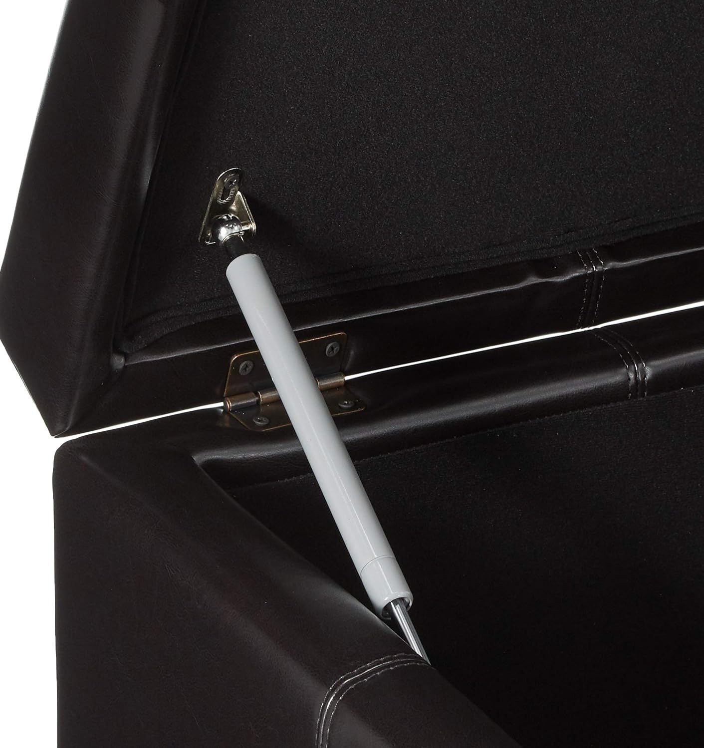 Carlsbad Storage Ottoman Espresso Leather