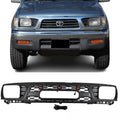 Front Grille For 1995 1997 Toyota Tacoma Trd Pro Grille W Letters And Lights Matte Black Abs Abs