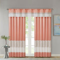 Polyoni Pintuck Curtain Panel Only 1 Pc Panel Orange Multi Silk